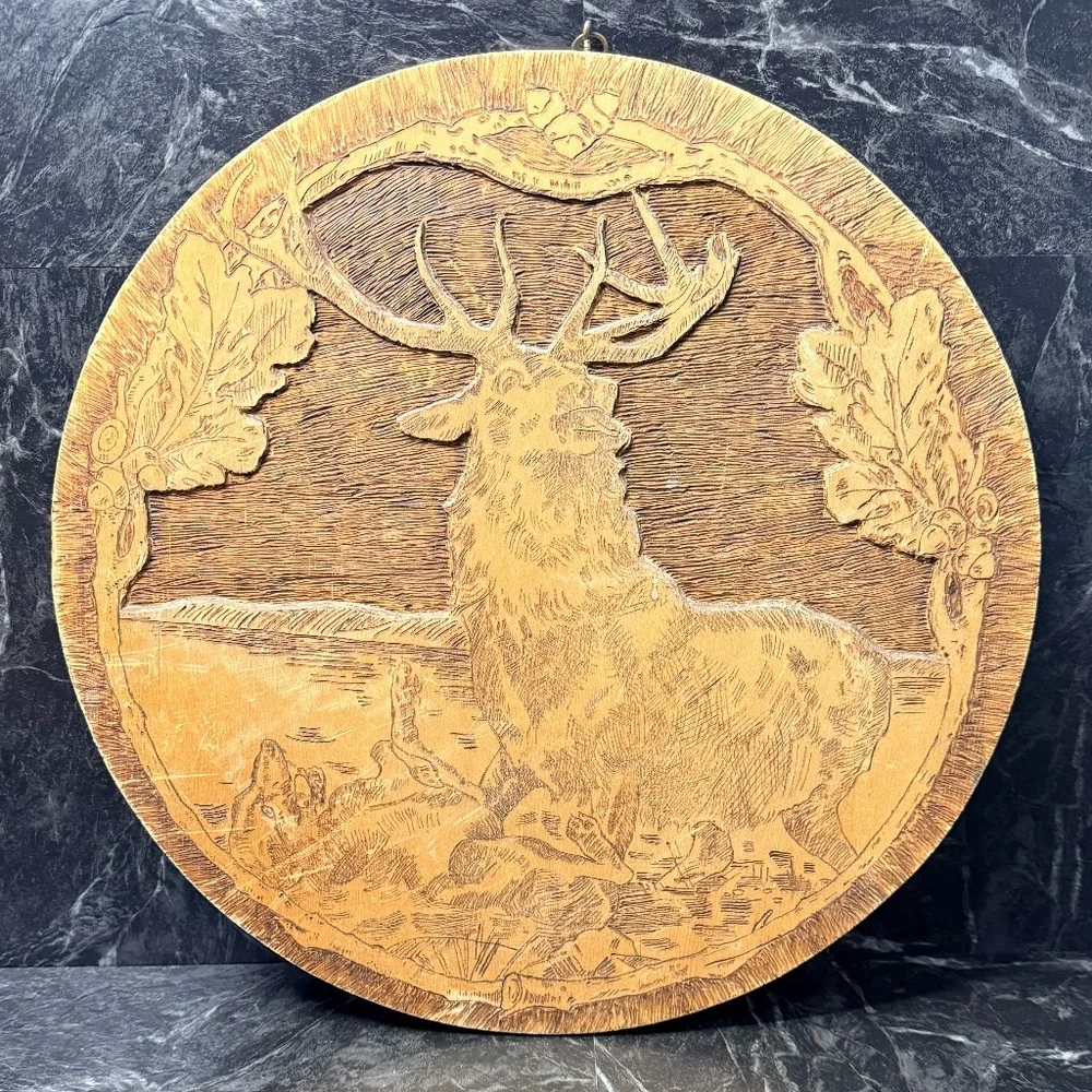 FLEMISH ART CO. Wooden Elk Plaque #854